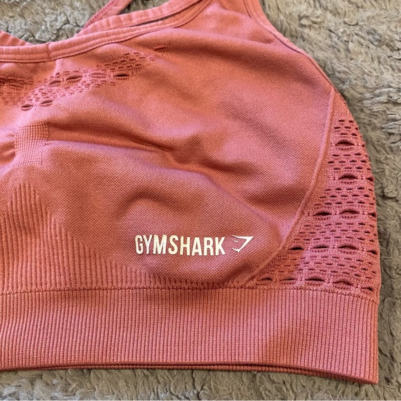 Gymshark Pink Strappy Bra size M like new - Picture 2 of 5